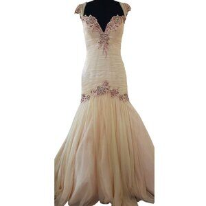 Luxury Designer Couture Wedding Evening Cocktail Prom Party Runway Gown Dress NW